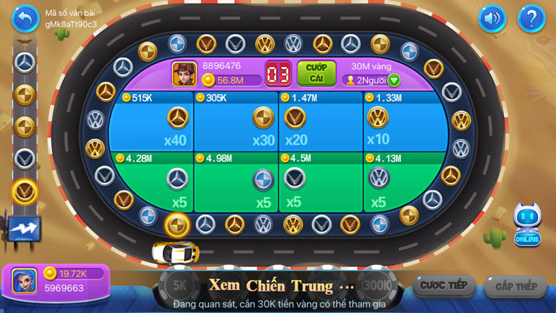 Luật chơi đua xe Vi68